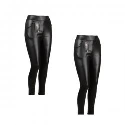 2 X Colanti imblaniti imitatie piele, cu buzunare S606 