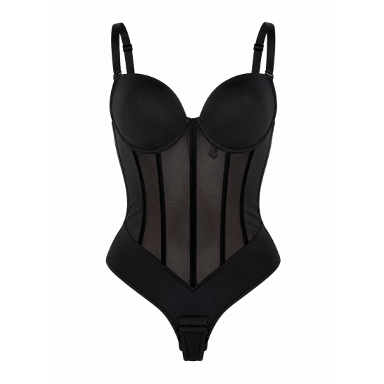 Body Modelator cu Cupe și Efect Push-Up, Tanga Lenjerie intima - Modelatoare