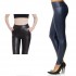 SET: Pantalon imitatie vizuala piele cu buzunare - Negru + Colant imitatie vizuala piele fara buzunare- Diverse Culori