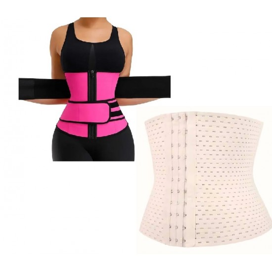 SET: Centura talie viespe cu efect de sauna + corset talie viespe FITNESS SI SLABIT