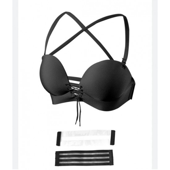 ​Sutien push up cu snur si bretele