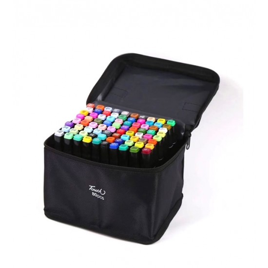 Set: 80 carioci/markere - colorate cu 2 capete SETURI PRODUSE