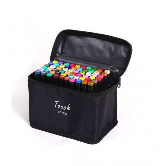 Set: 60 carioci/markere - colorate cu 2 capete SETURI PRODUSE