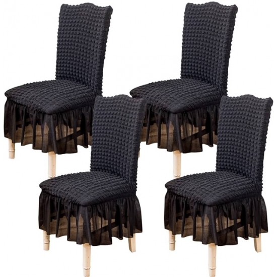 SET: 4 X Husa scaun cu volanas - VERONA HUSE SCAUNE