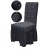 SET: 6 Huse Scaun Jacquard GRI INCHIS