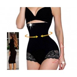Chilot modelator Lace, talie inalta si banda silicon antialunecare