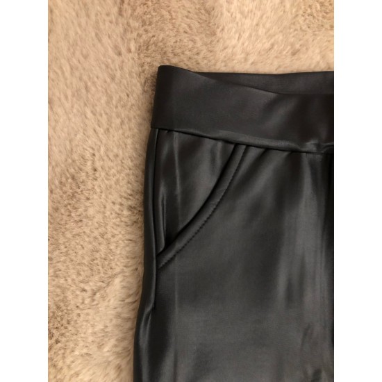 Colant vatuit imitatie vizuala piele - cu buzunare D201 PANTALONI/COLANTI