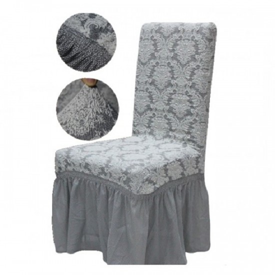 SET: 6 Huse Scaun Jacquard - GRI HUSE SCAUNE