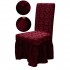 SET: 6 Huse Scaun Jacquard- BORDO (VISINIU)