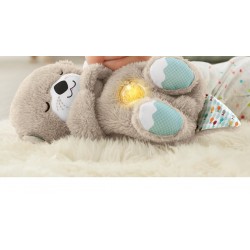  Jucarie Interactiva, Vidra de plus -  cu efect de respiratie in somn, 25 cm 