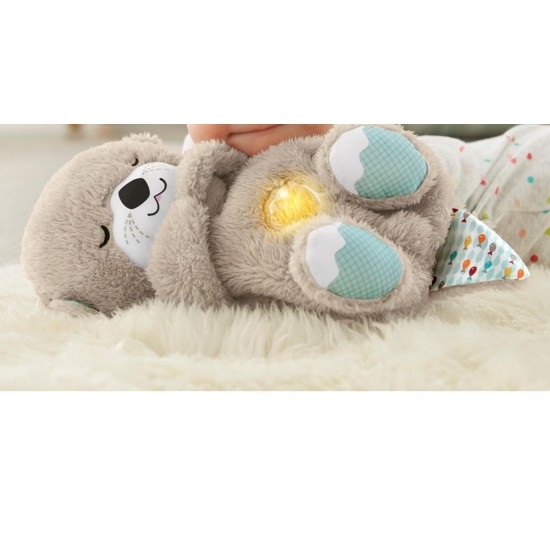 Jucarie Interactiva, Vidra de plus -  cu efect de respiratie in somn, 25 cm JUCARII